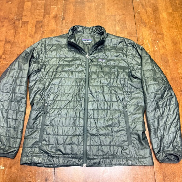 Patagonia Nano Puff Jacket Mens XL Black Insulated Puffer Full Zip Lightweight